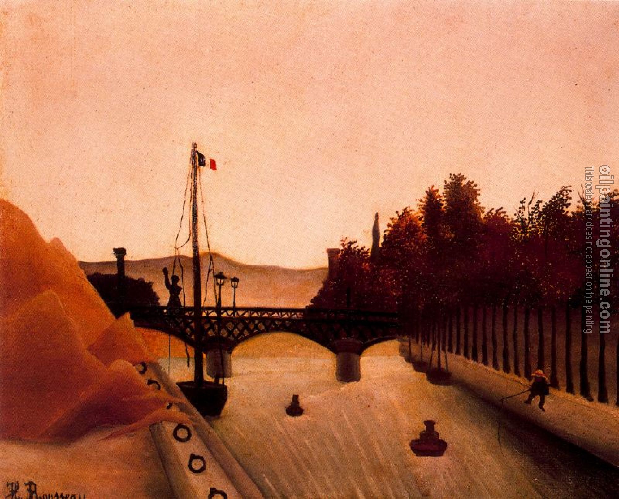 Henri Rousseau - Footbridge at Passy
